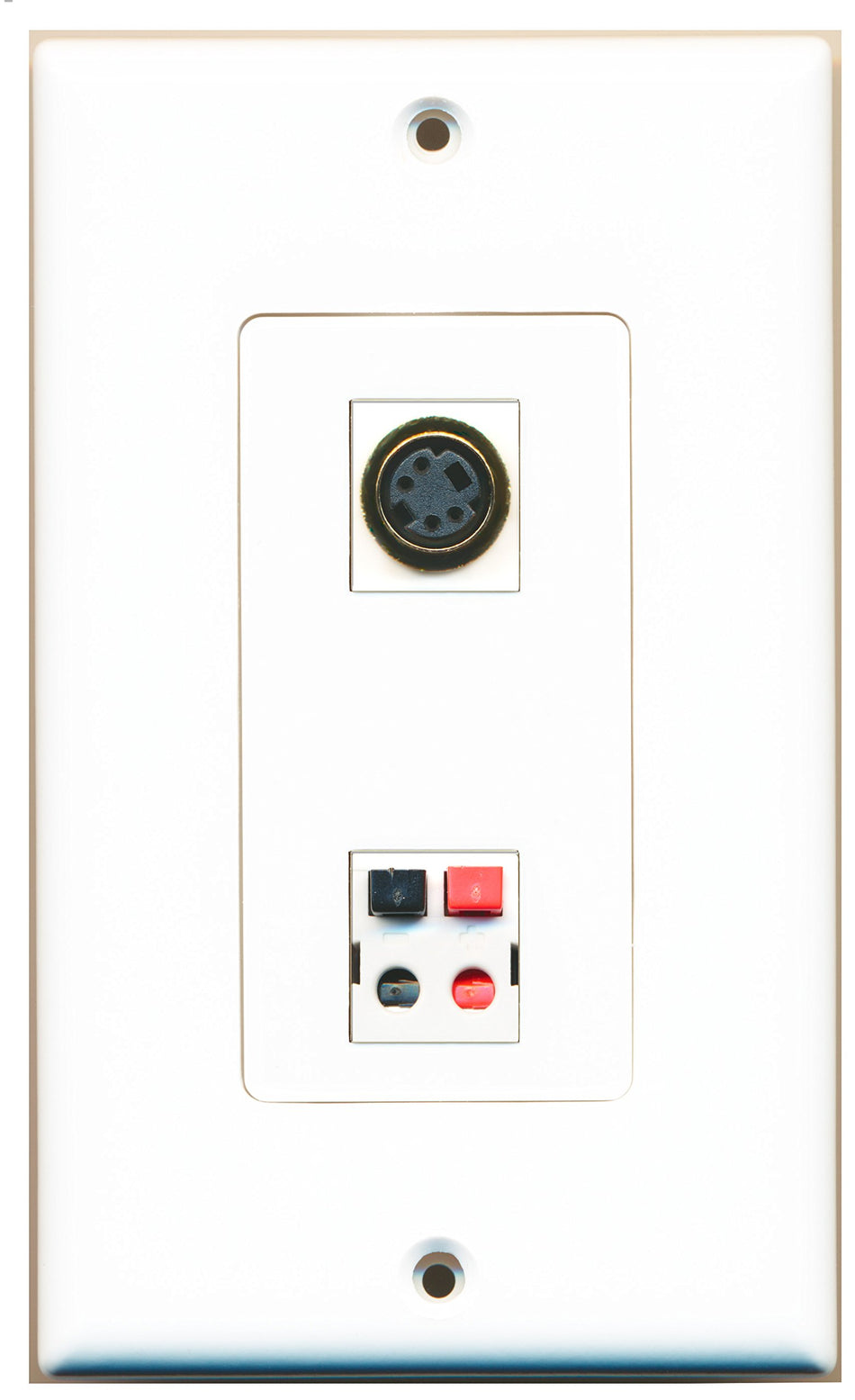 RiteAV 1 Port S-Video 1 Port Speaker Wall Plate OVERSIZED