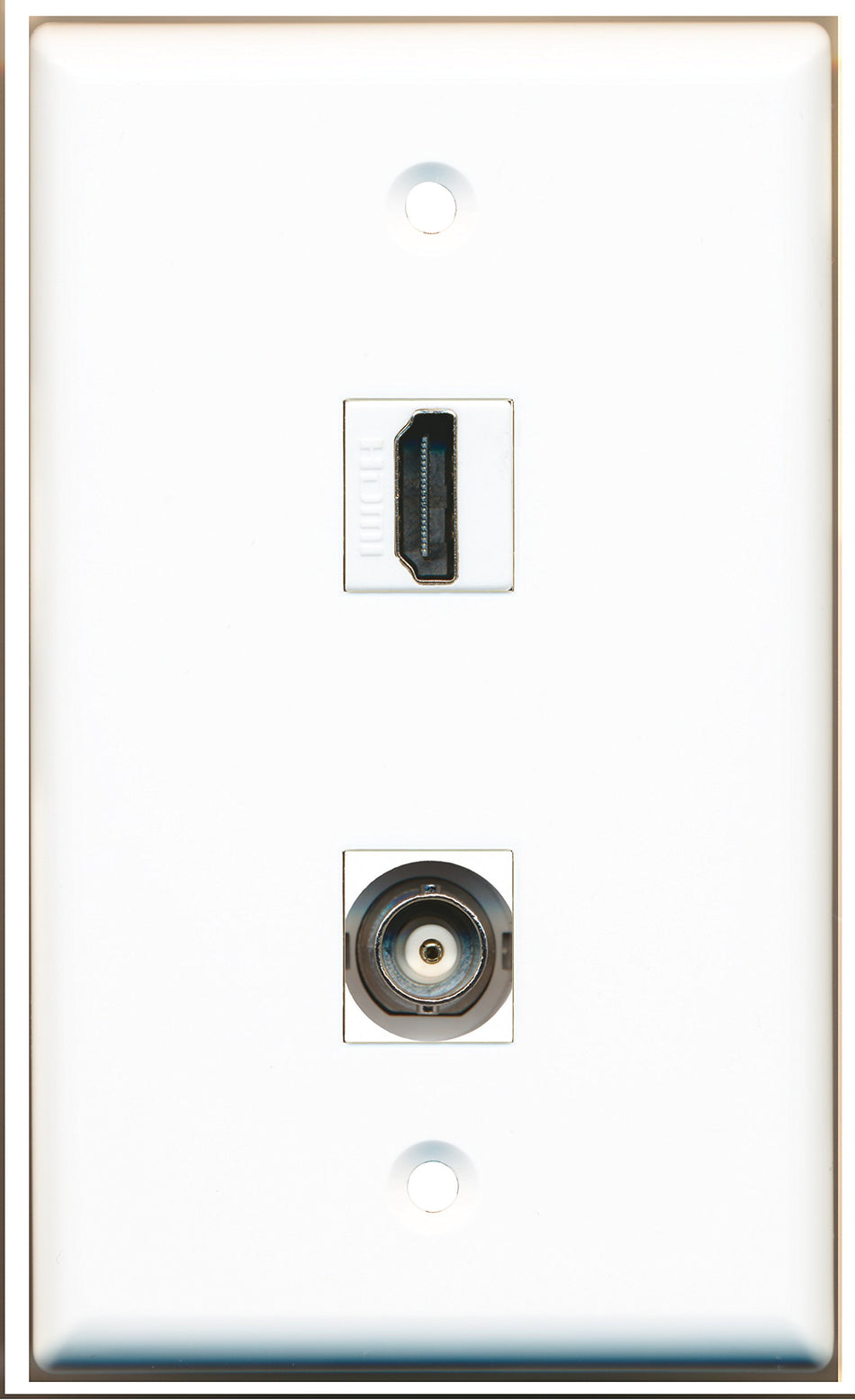 RiteAV - 1 Port HDMI 1 Port BNC Wall Plate - Bracket Included