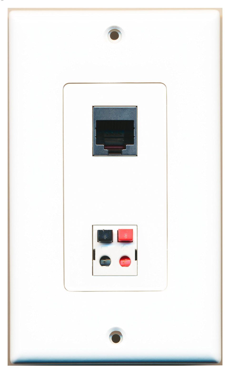 RiteAV 1 Port RJ45 Shielded 1 Port Speaker Wall Plate OVERSIZED