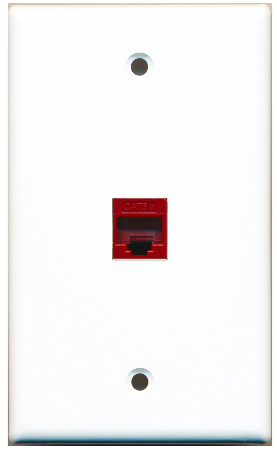 RiteAV - 1 Port Cat5e Ethernet Red Wall Plate - Bracket Included