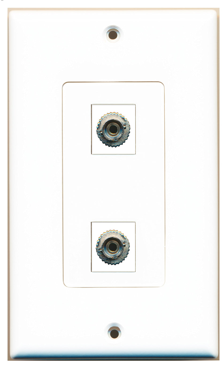 RiteAV 2 Port Fiber ST Simplex Wall Plate OVERSIZED