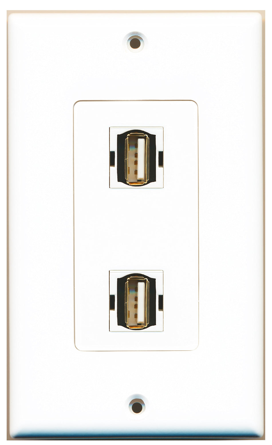 RiteAV 2 Port USB A-A Type Wall Plate OVERSIZED