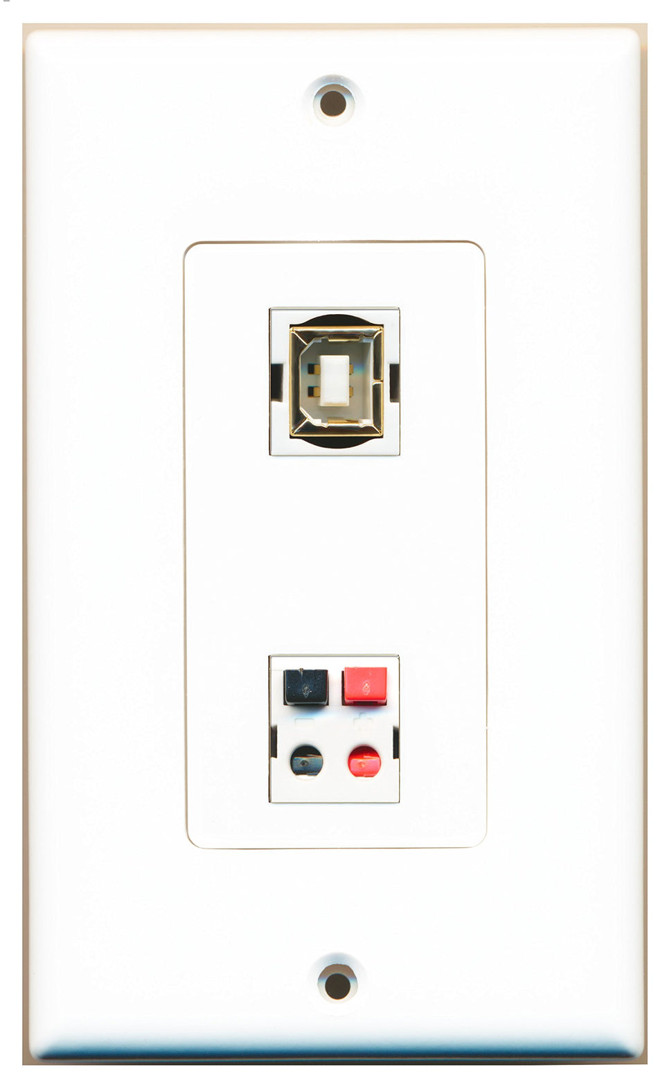 RiteAV 1 Port USB B-B 1 Port Speaker Wall Plate OVERSIZED