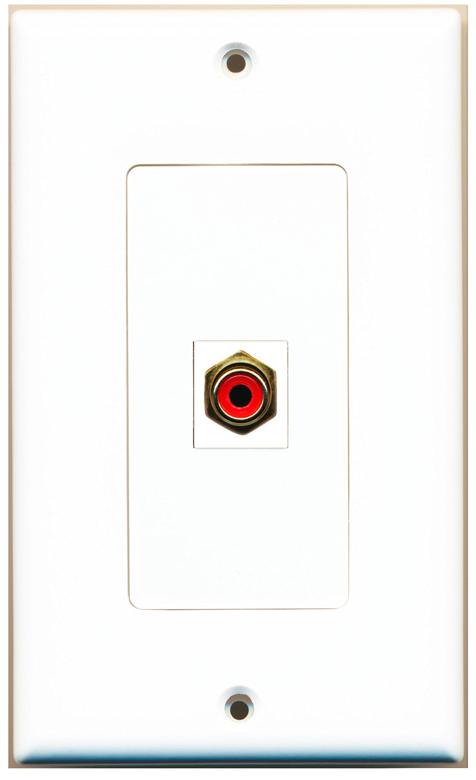 RiteAV 1 Port RCA Red Wall Plate OVERSIZED