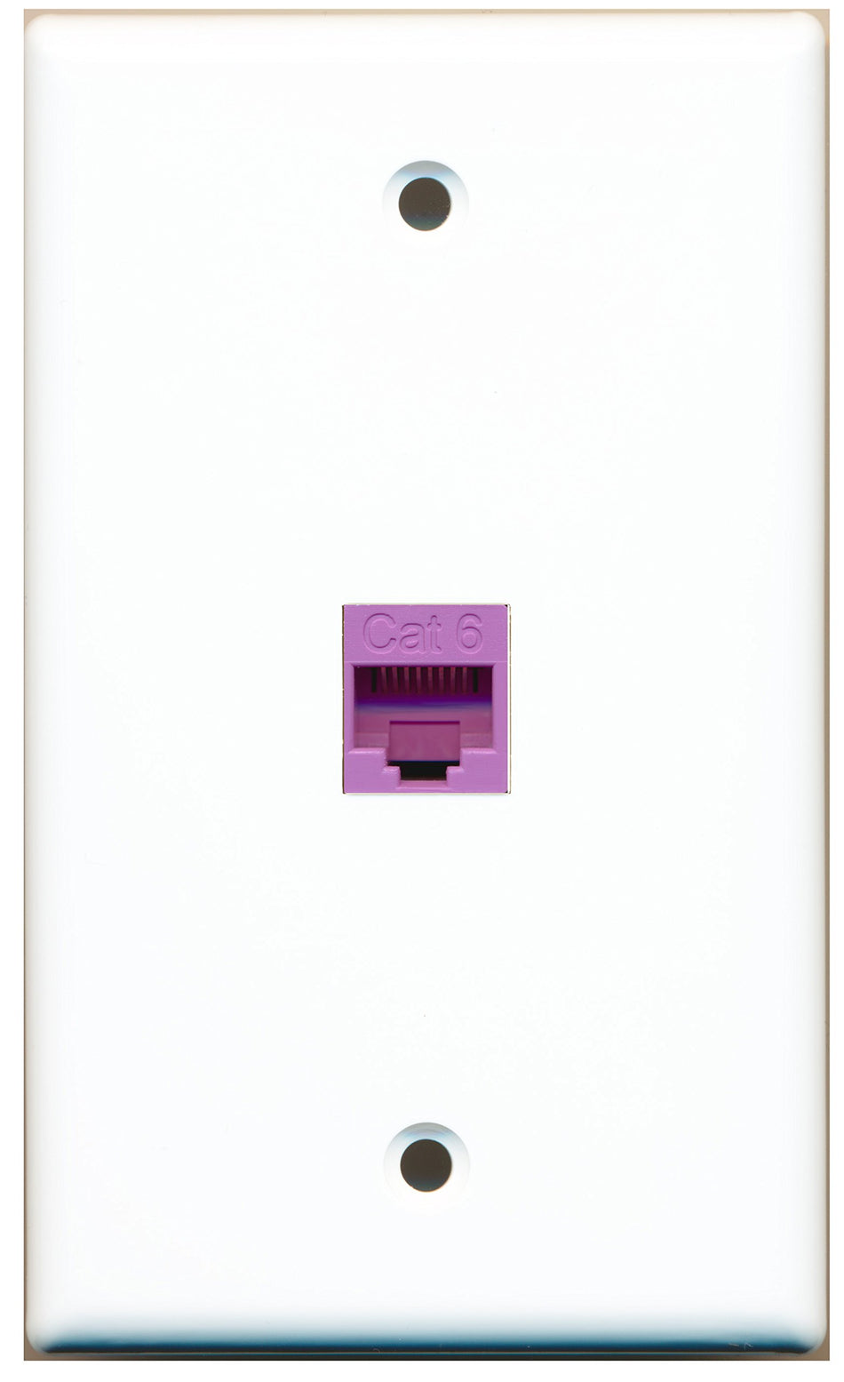 RiteAV - 1 Port Cat6 Ethernet Purple Wall Plate - Bracket Included