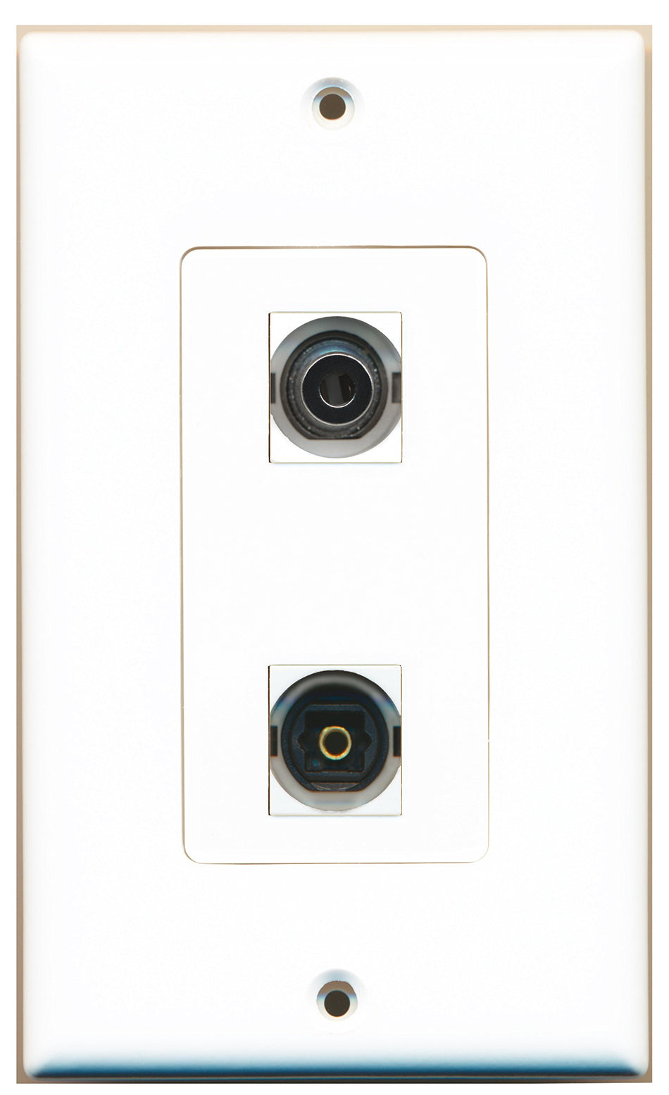 RiteAV 1 Port Toslink 1 Port 3.5mm Type Wall Plate OVERSIZED