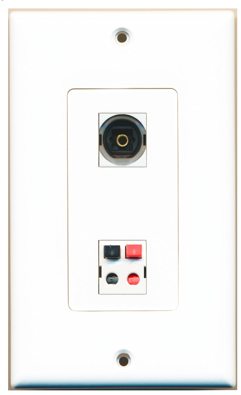 RiteAV 1 Port Toslink 1 Port Speaker Wall Plate OVERSIZED