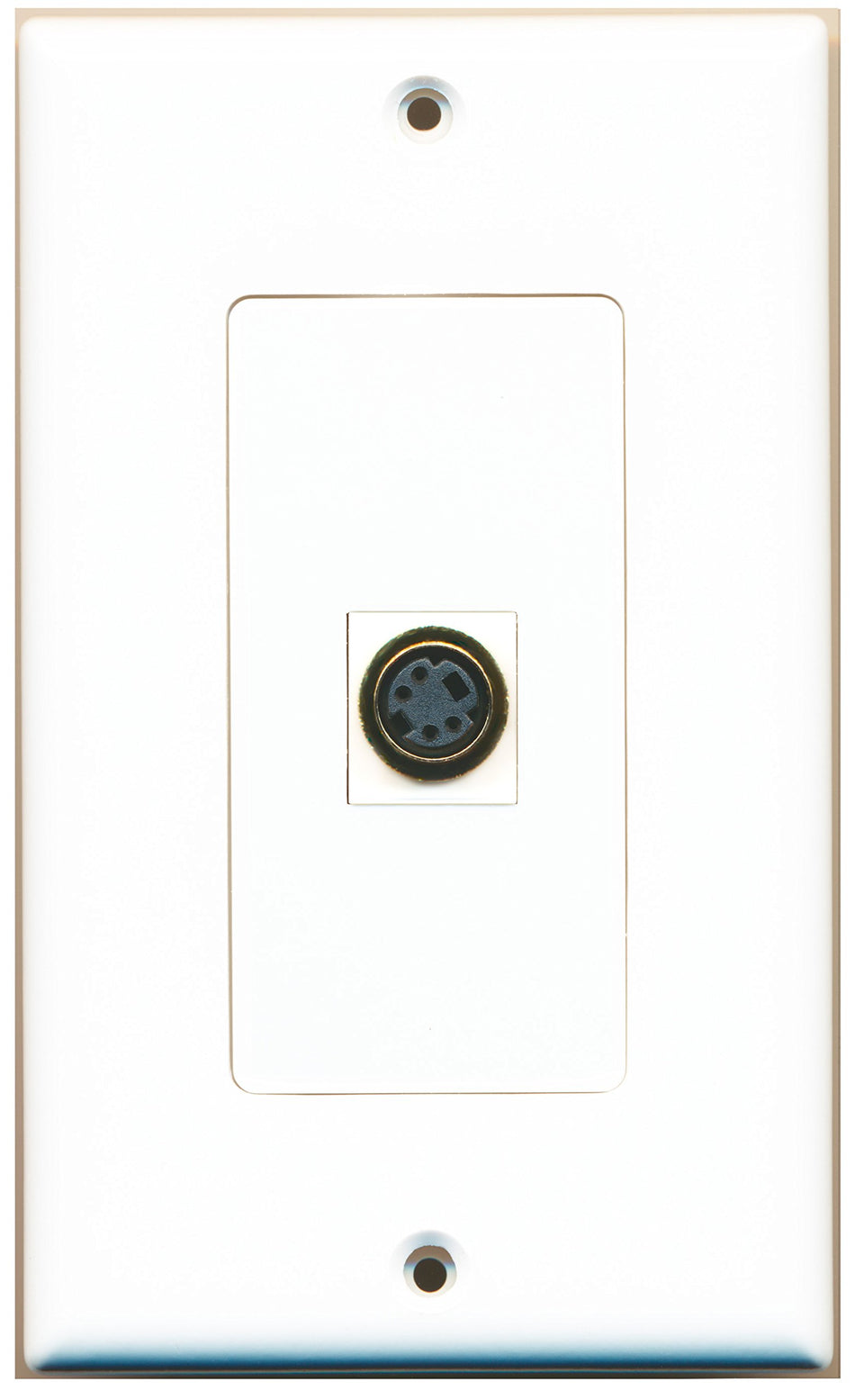 RiteAV 1 Port S-Video Wall Plate OVERSIZED White