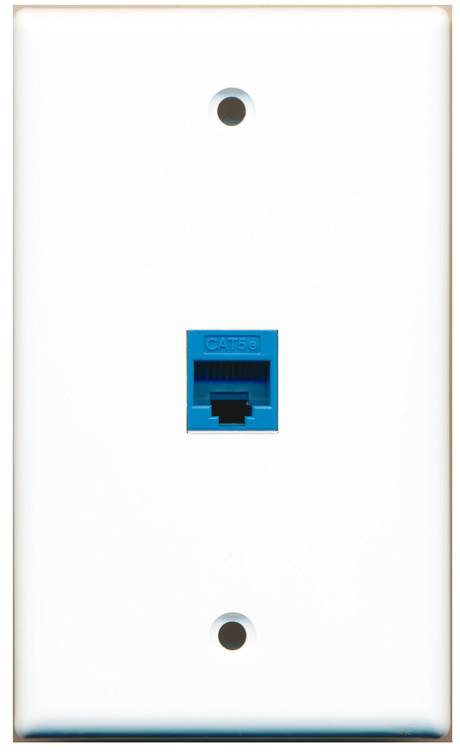 RiteAV - 1 Port Cat5e Ethernet Blue Wall Plate - Bracket Included