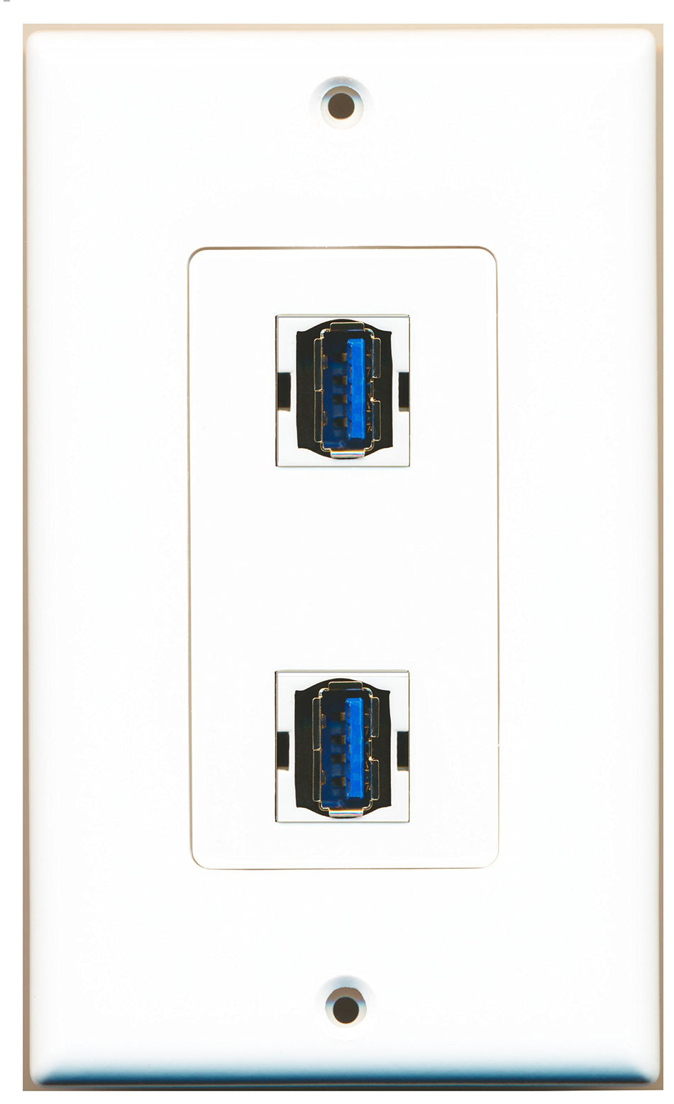 RiteAV 2 Port USB 3 A-A Wall Plate OVERSIZED