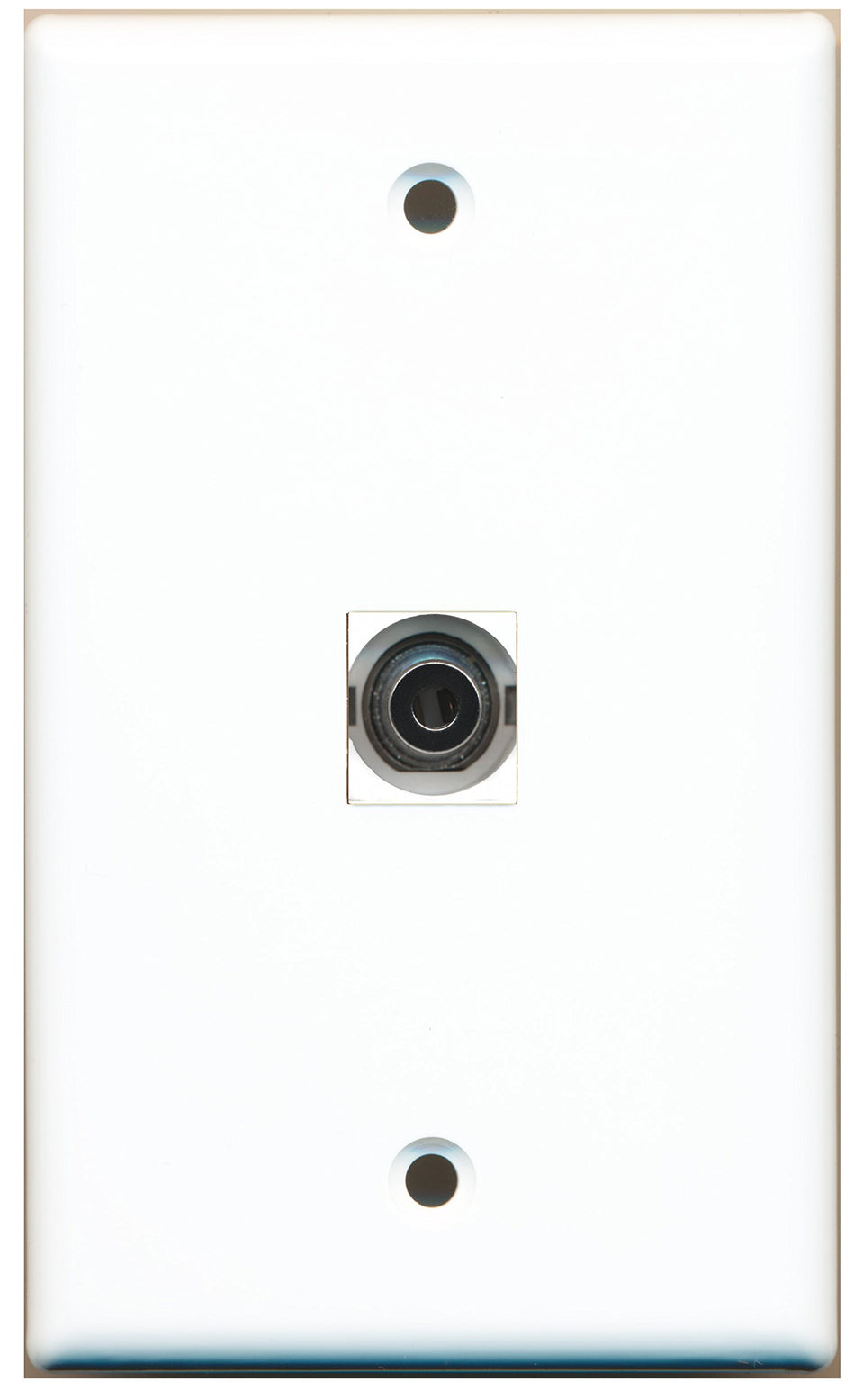 RiteAV - 1 Port 3.5mm Wall Plate White - Bracket Included