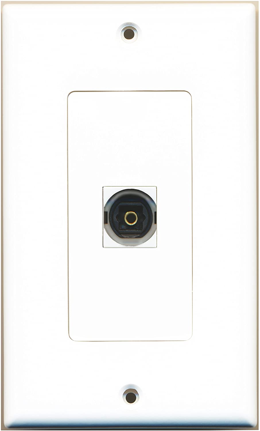 RiteAV - 1 Toslink Digital Audio Port Wall Plate Decorative White