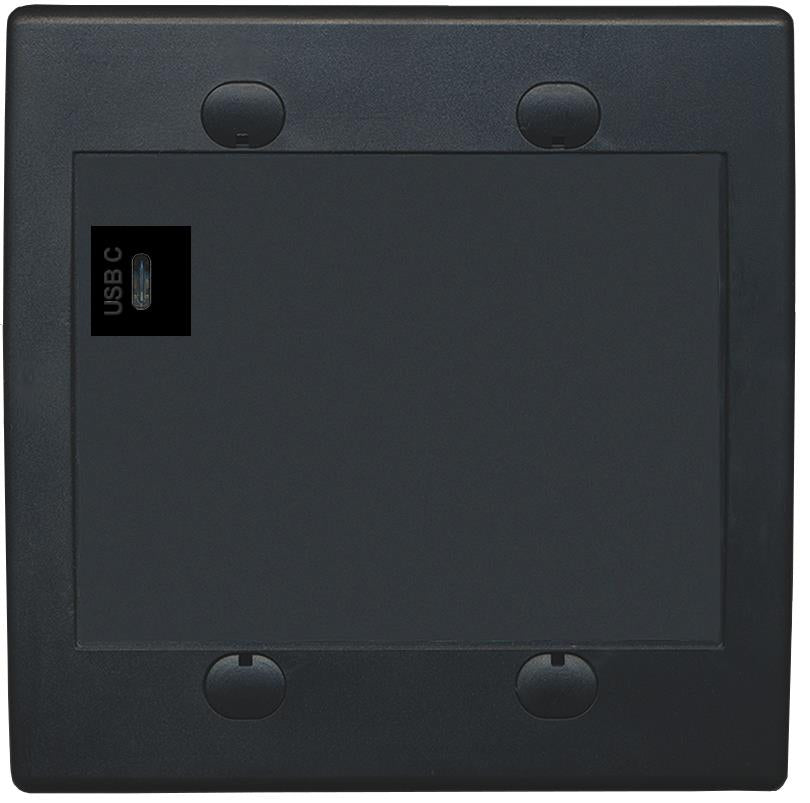 RiteAV USBC Wall Plate - Flat 2 Gang [Black/Black]