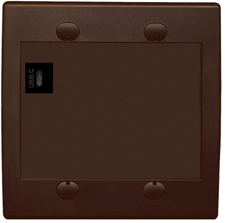 RiteAV USBC Wall Plate - Flat 2 Gang [Brown/Brown]