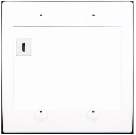 RiteAV USBC Wall Plate - Flat 2 Gang [White]