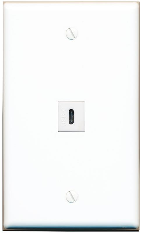 RiteAV USBC Wall Plate - Flat [White]