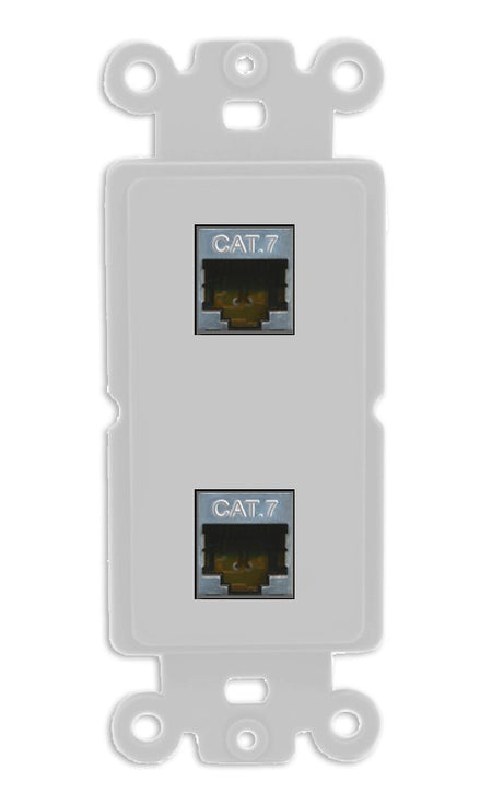 RiteAV 2 Port Cat7 Shielded Ethernet Wall Plate - Rocker [Gray/Gray]