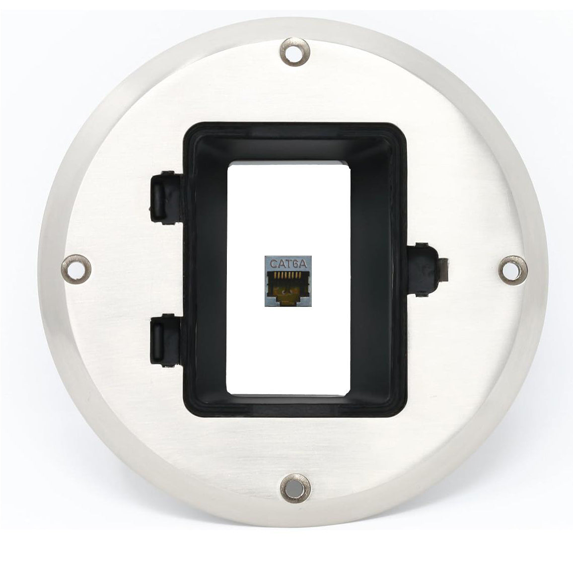 RiteAV 1 Port Cat6A Jack Wall Plate - Floor Box [Stainless Steel]