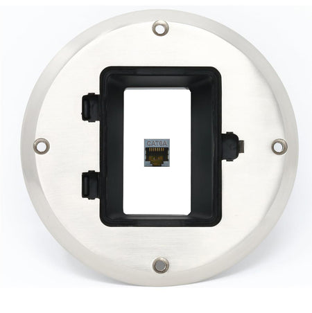 RiteAV 1 Port Cat6A Jack Wall Plate - Floor Box [Stainless Steel]
