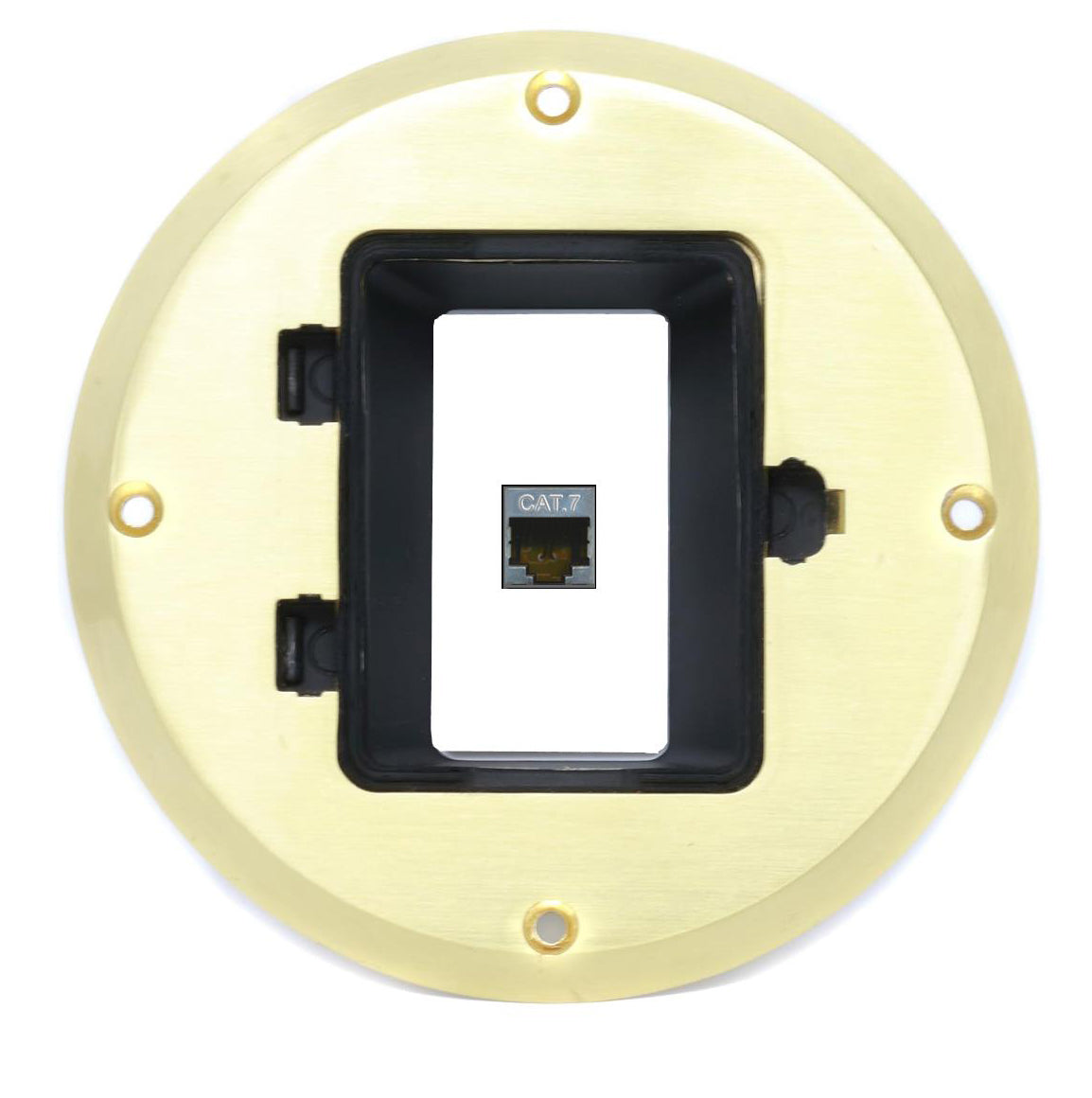 RiteAV 1 Port Cat7 Jack Wall Plate - Floor Box [Gold-Brass]