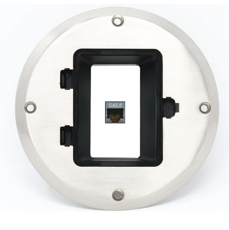 RiteAV 1 Port Cat7 Jack Wall Plate - Floor Box [Stainless Steel]
