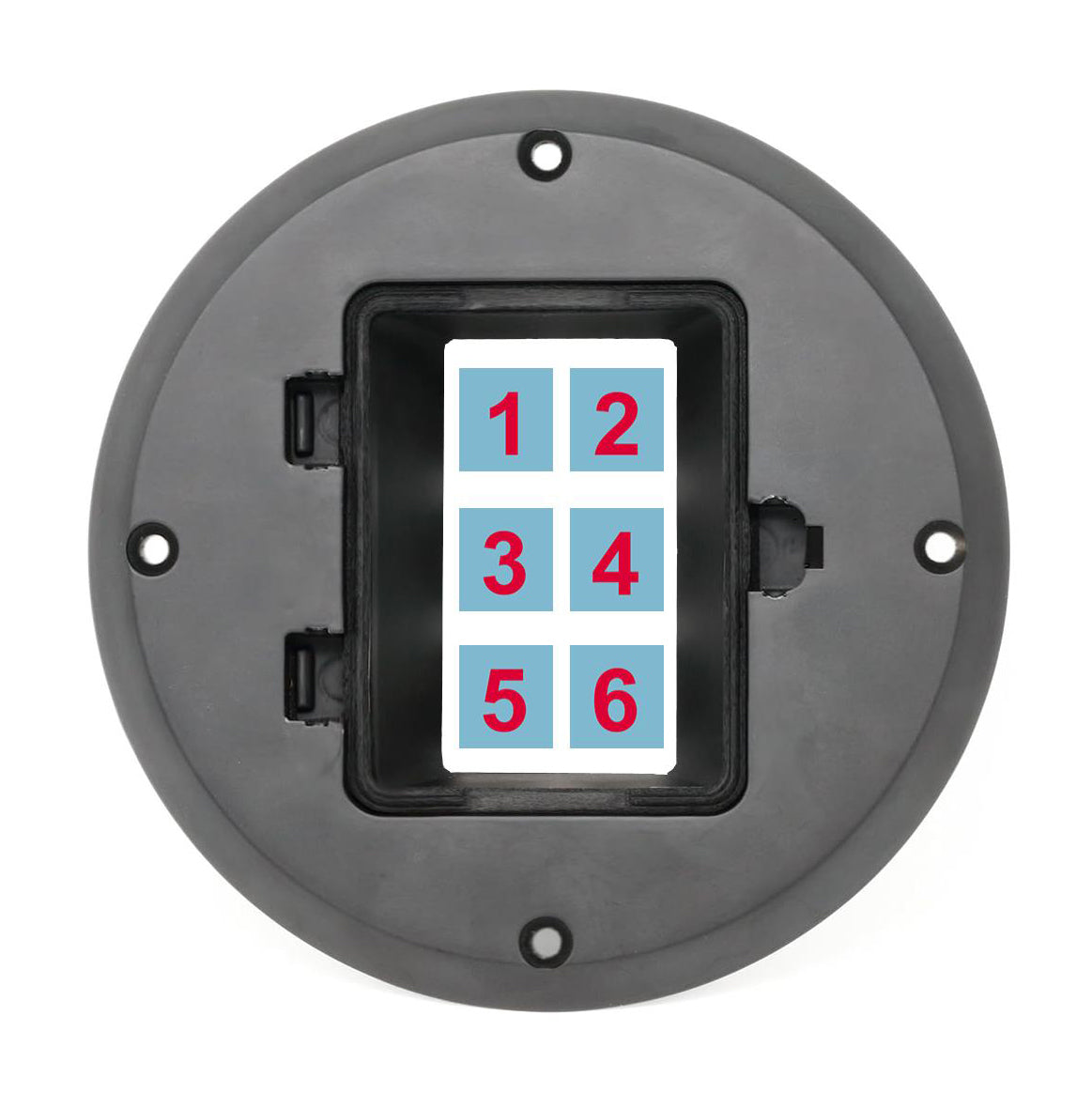 RiteAV Custom 6 Port Wall Plate Floor Box - Floor Box [Black]