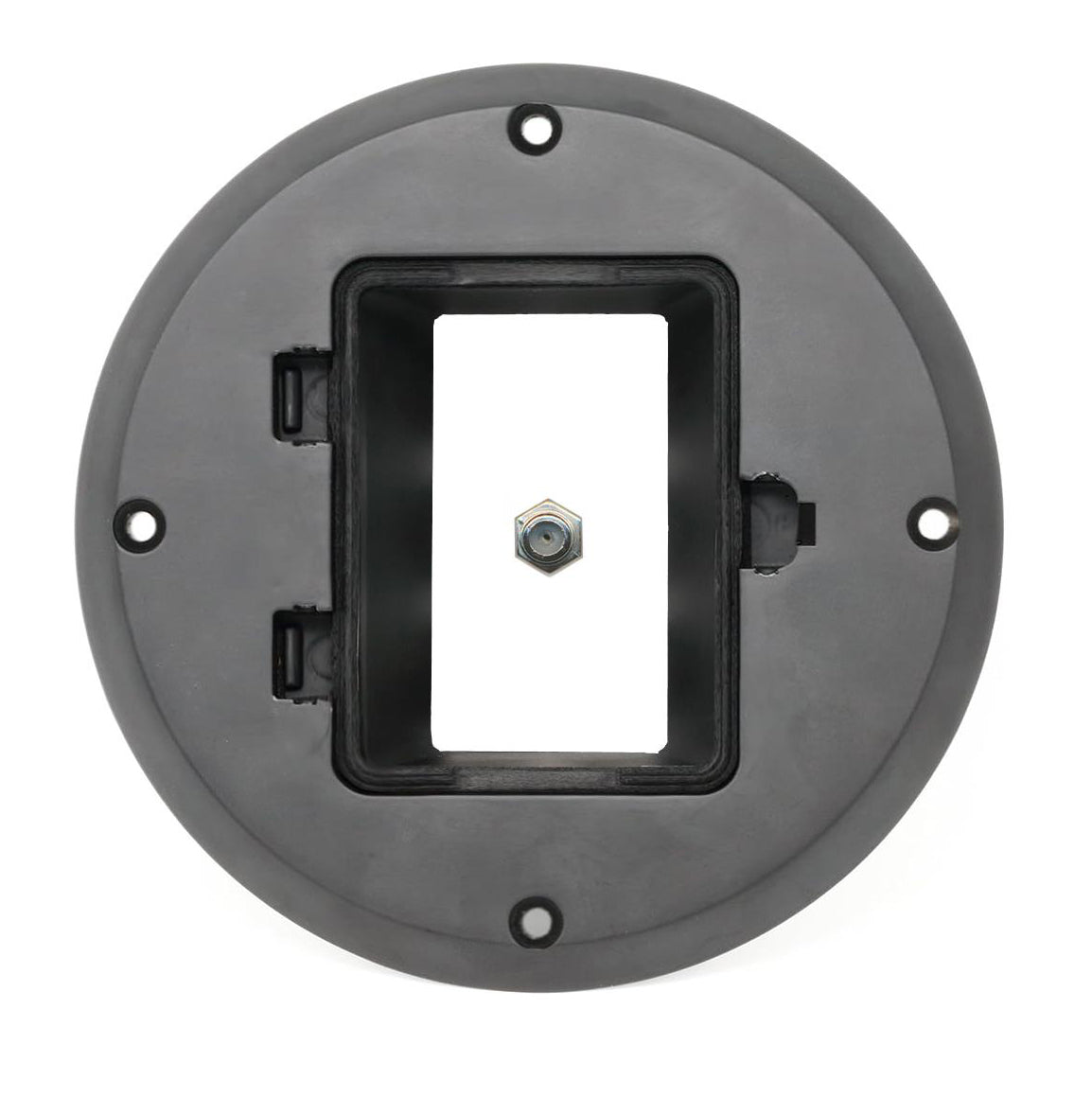 RiteAV 1 Port Coax Cable TV Jack Wall Plate - Floor Box [Black]