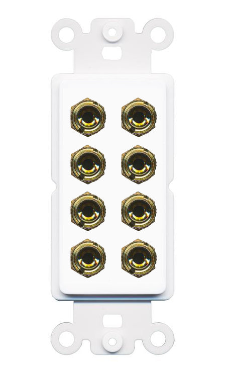 RiteAV 8 Banana 4 Speaker Surround Female Coupler Binding Post Rocker 2 Pack