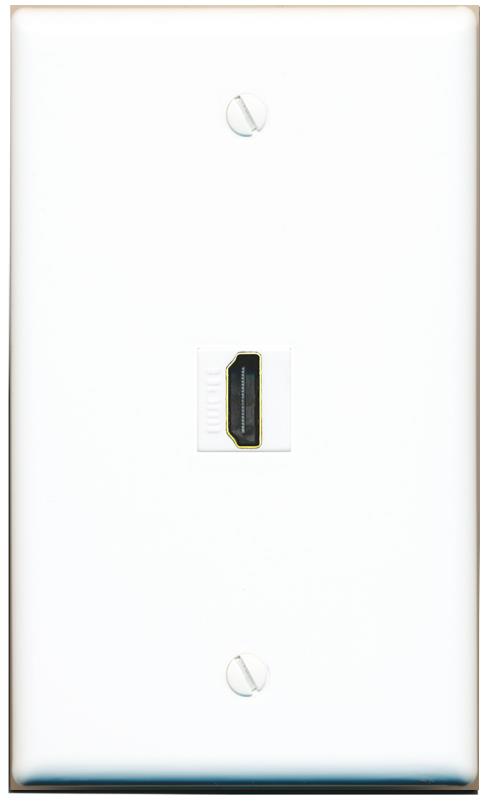 RiteAV HDMI Wall Plate 1 Port - Flat [White]