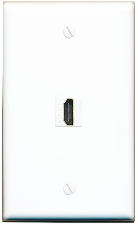 RiteAV HDMI Wall Plate 1 Port - Flat [White]