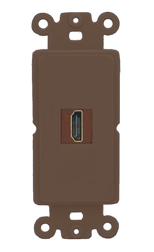 RiteAV HDMI Wall Plate 1 Port - Rocker [Brown/Brown]