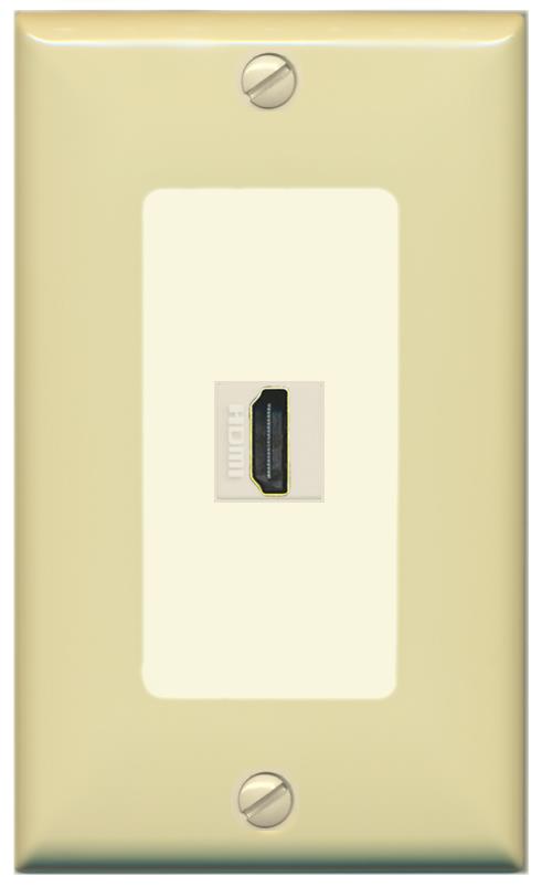 RiteAV HDMI Wall Plate 1 Port - 1 Gang [Ivory/Light-Almond]