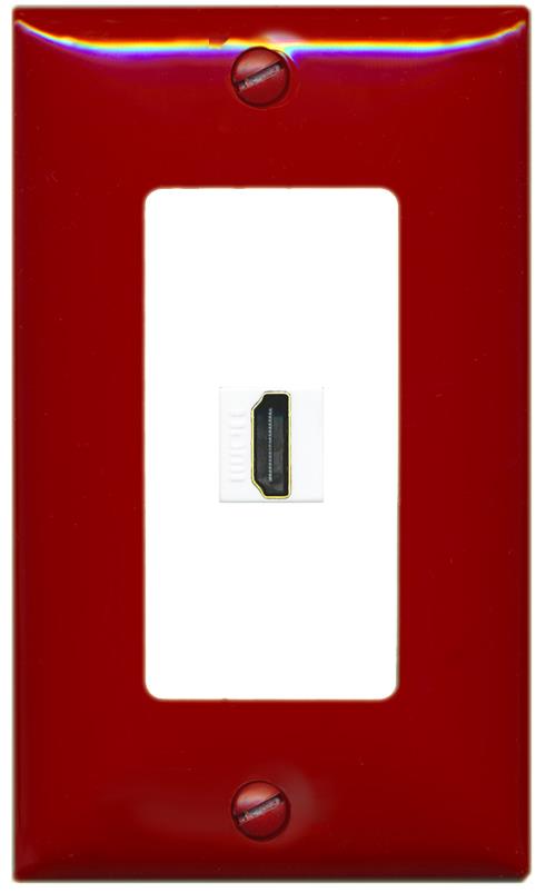 RiteAV HDMI Wall Plate 1 Port - 1 Gang [Red/White]