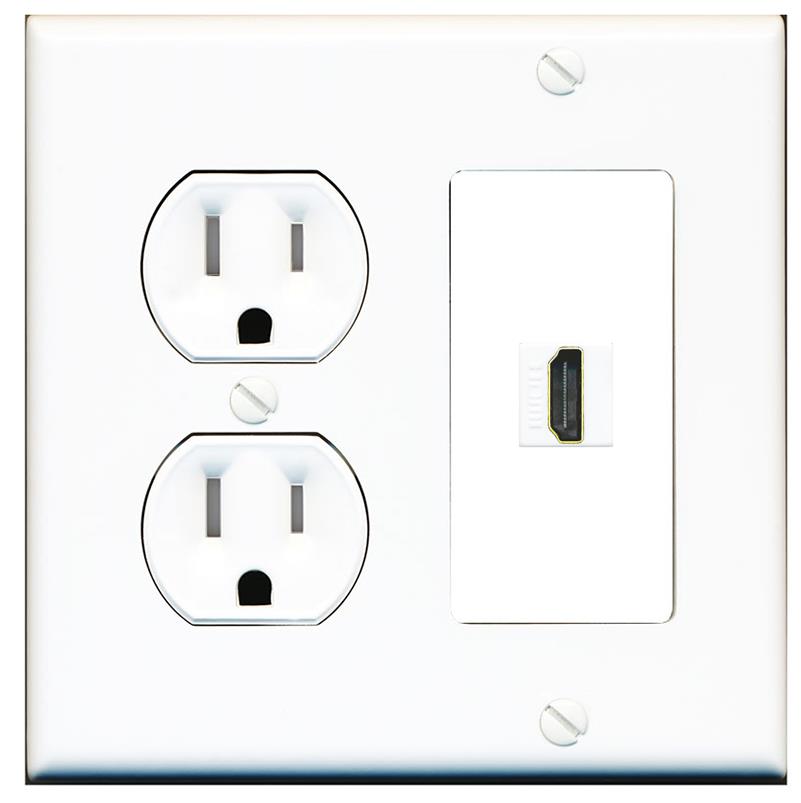 RiteAV HDMI Wall Plate 1 Port - Tamper Proof [White]