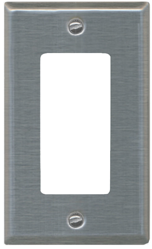 RiteAV Stainless Steel Wall Plate Decorative Light Switch and Outlet Cover 1 Gang Metal