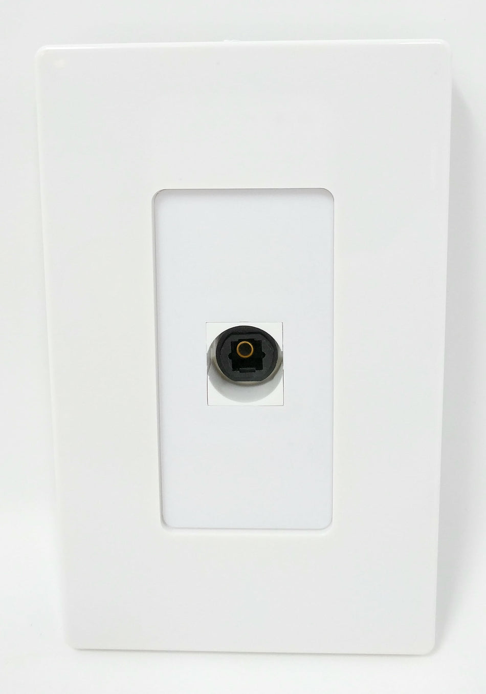 RiteAV - 1 Toslink Digital Audio Port Wall Plate Decorative Screwless White
