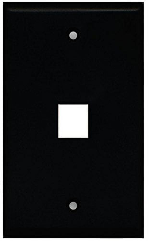 RiteAV Blank Wall Plate for Keystone Jacks - Brown 1 Gang 1 Port