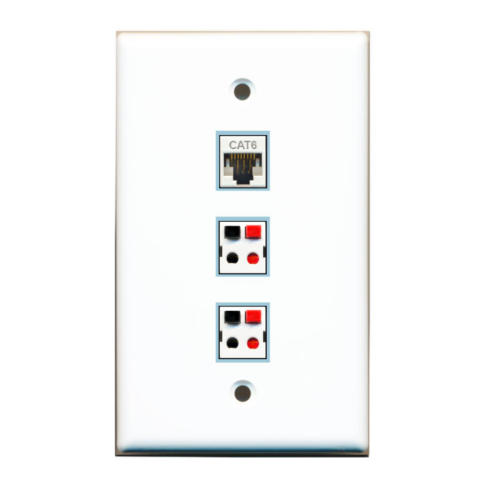 3 Port Custom Keystone Wall Plate Solid White