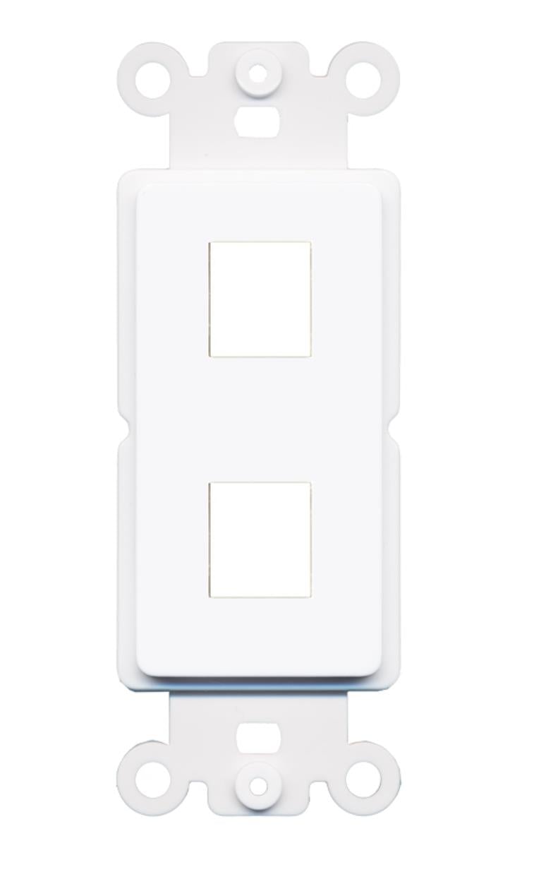 Custom Wall Plate Rocker Insert White with up to 2 Keystone Ports - Choose your own Ports