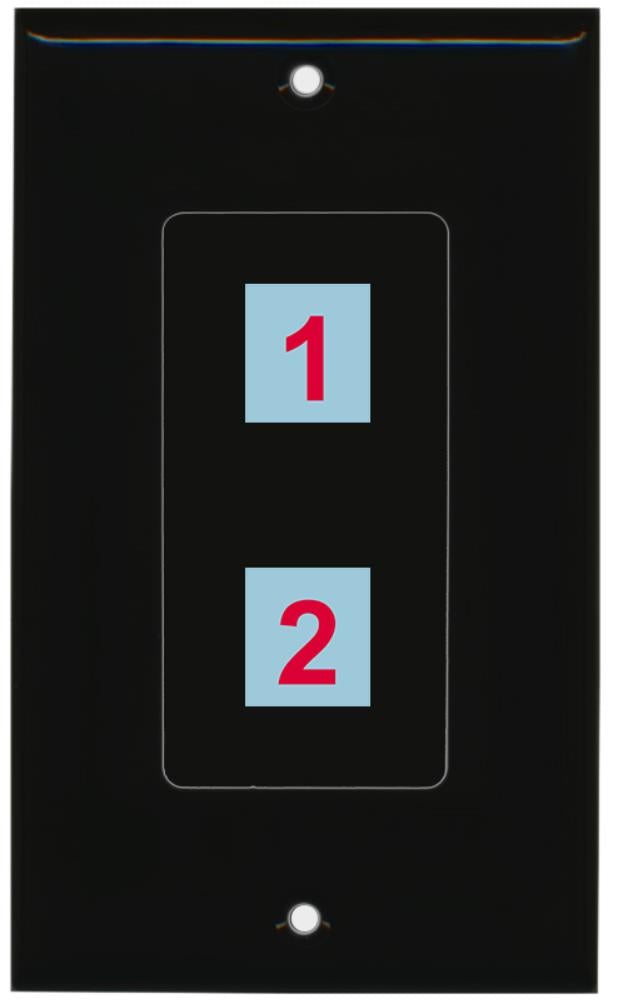 2 Port Custom Keystone Wall Plate DecorZ Black